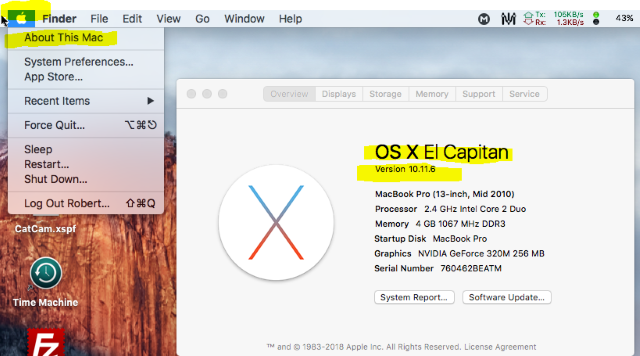 MacOS version How to find your version of MacOS